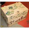 Image 1 : HAND PAINTED WOODEN TOY BOX.