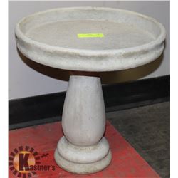 2 PIECE CONCRETE BIRDBATH 14" X 14"