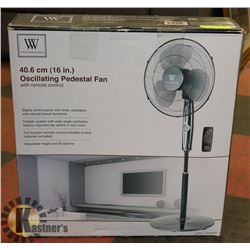 16" OSCILLATING PEDESTAL FAN WITH REMOTE