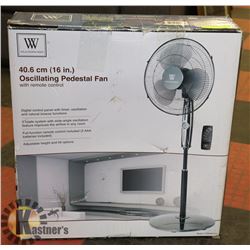 16" OSCILLATING PEDESTAL FAN WITH REMOTE