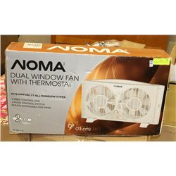NOMA DUAL WINDOW FAN WITH THERMOSTAT