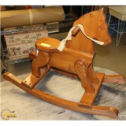 KIDS WOODEN ROCKING HORSE.