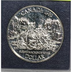 1989 CANADA MACKENZIE RIVER SILVER DOLLAR
