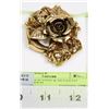 Image 1 : LARGE GOLD TONE & DETAILED ROSE BROOCH