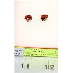 PAIR OF VINTAGE ESTATE LADY BUG EARRINGS