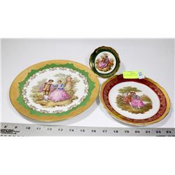 LOT OF 3 LIMOGE PLATES