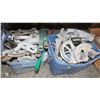 Image 1 : 2 BINS OF ASSORTED PIPE BENDER PARTS SOLD WITH