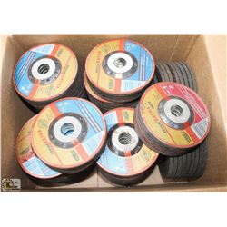 LOT OF 100- 1/4" X 5 STAINLESS STEEL GRINDING DISC