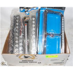 2XLED TRUCK BEZELS, 10XRED CLEARANCE 16" LIGHTS