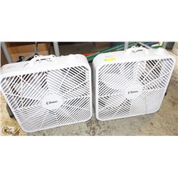 LOT OF 2 CLASSIC BOX FANS