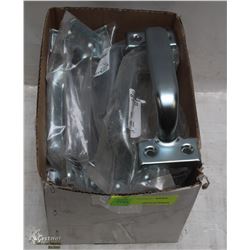BOX OF HEAVY DUTY METAL DOOR HANDLES