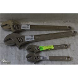 TWO 15" & TWO 8" CRESCENT WRENCHES