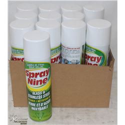 CASE WITH 12 CANS SPRAY ON GLASS & STAINLESS STEEL