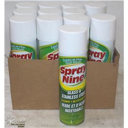 CASE WITH 12 CANS SPRAY ON GLASS & STAINLESS STEEL