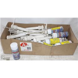 BOX OF SOAP DISPENSERS WITH TOOLMATES BLUE