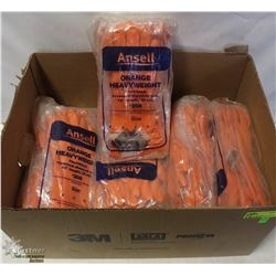 APPROX 8 BUNDLES OF ANSELL ORANGE 13" SIZE 7