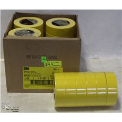 CASE WITH 24 ROLLS OF YELLOW MASKING TAPE - ON