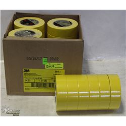 CASE WITH 24 ROLLS OF YELLOW MASKING TAPE - ON