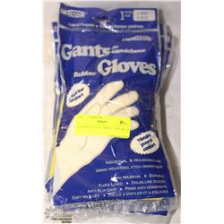 RUBBER GLOVES   SMALL  LOT OF 12