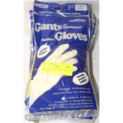 RUBBER GLOVES   SMALL  LOT OF 12