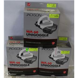 LOT OF 3 JACKSON WA-60 UNIGOGGLES