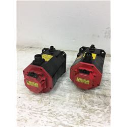 (2) Fanuc A06B-0235-B605 Servo Motor w/ A860-2010-T341 & A860-2014-7301 PulseCoders **see pics**