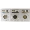 Image 2 : (3) PCGS GRADED WASHINGTON QUARTERS