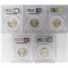 Image 2 : (5) PCGS GRADED WASHINGTON QUARTERS