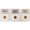Image 2 : THREE LINCOLN CENTS: SUPERB RED BU: