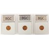 Image 2 : THREE LINCOLN CENTS: SUPERB RED BU: