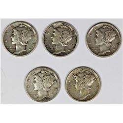 MERCURY DIME LOT:
