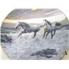 Image 2 : COLLECTIBLE PLATE (HORSES "WILD HEARTS") *BY PERRIS CLAYTON WEIRS* (PLATE # 1143 A)