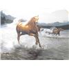Image 2 : COLLECTIBLE PLATE (HORSES "BREAKAWAY") *BY PERRIS CLAYTON WEIRS* (PLATE # 432 B)