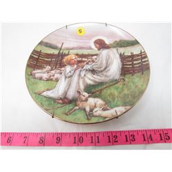 COLLECTIBLE PLATE (RELIGIOUS "THE LORD IS MY SHEPERD") *BY CICELY MARY BARKER* (PLATE # 3388 D)