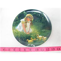 COLLECTIBLE PLATE (GIRL WITH DUCKS "GOLDEN MOMENT") *BY DONALD ZOLAN* (PLATE # 5097 K)