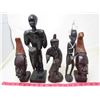 Image 1 : LOT OF 5 WOOD "AFRICAN" STATUETTES