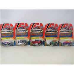 LOT OF 5 MATCHBOX VEHICLES (JR BUMPER, MAX TRACTOR, FIRE FREEZER, MILK MOO-VERS, S CARGO)