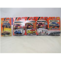 LOT OF 5 MATCHBOX VEHICLES (LAMBURGHINI COUNTACH, CHEVY TAHOE, GENERATOR, ALPINE AMBULANCE, VOLKSWAG