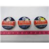 Image 3 : LOT OF 6 SMALL COLLECTIBLES (3 X TINS OF AIR PELLETS, BELTBUCKLE, SPINNING TOP, ETC…)