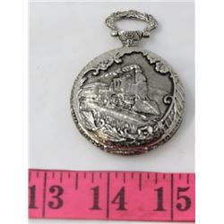 POCKET WATCH CASE ( TRAIN MOTIF)