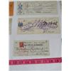Image 3 : LOT OF 9 CHEQUES (ANTIQUE)