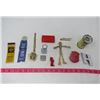 Image 1 : LOT OF JUNK DRAWER ITEMS (MATCHBOOK COVER, 2ND PLACE RIBBON, ETC)