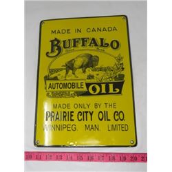 BUFFALO OIL SIGN (PORCELAIN) *REPRODUCTION*