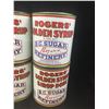 Image 2 : LOT OF 4 ROGERS GOLDEN SYRUP TINS  (5 LBS) *VINTAGE*