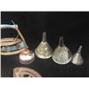 Image 2 : MISC LOT INCLUDING (GAS IRON, FUNNELS, SAD IRON, ETC…)