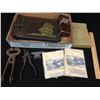 Image 1 : LOT OF MISC ITEMS (SAW TOOL, MINI ANVIL, EMPTY PHOTO BOOK)