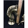 Image 2 : LOT OF 2 VINTAGE BRASS HORSES