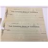 Image 2 : LOT OF 5 -UNUSED CANADIAN BANK OF COMMERCE CHEQUES (1940'S?50'S?)