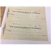 Image 4 : LOT OF 5 -UNUSED CANADIAN BANK OF COMMERCE CHEQUES (1940'S?50'S?)