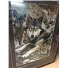 Image 2 : LARGE FRAMED WOLF AND CUBS PRINT